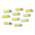 Duck Duck Asexual Duck Sticker - Duck Duck Gray Duck - Duck Duck Pride Duck - Asexual Pride - 3.5"x1.5"