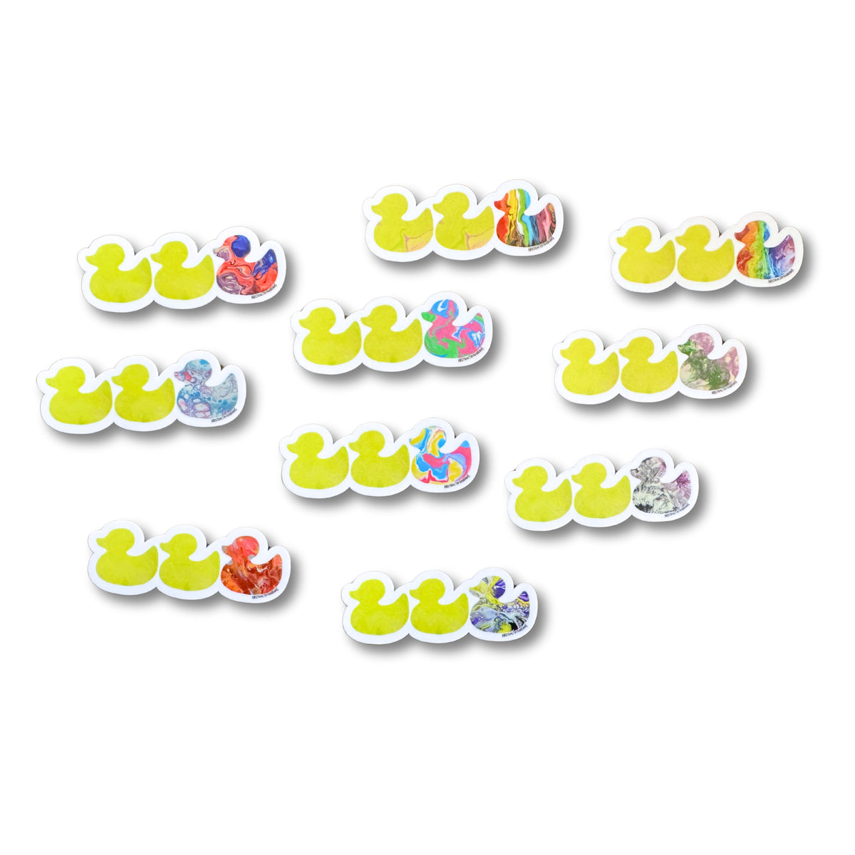 Duck Duck Trans Duck Sticker - Duck Duck Gray Duck - Duck Duck Pride Duck - 3.5"x1.5"