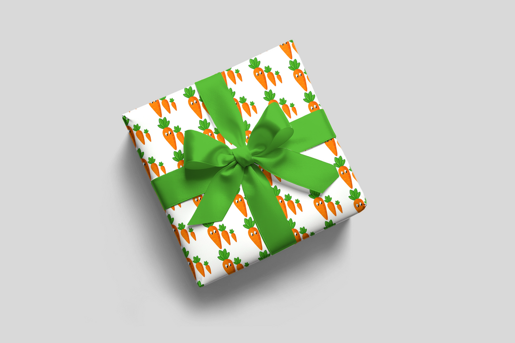 Expressive Carrots Wrapping Paper, Gift Wrap Sheets