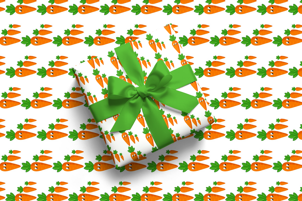 Expressive Carrots Wrapping Paper, Gift Wrap Sheets
