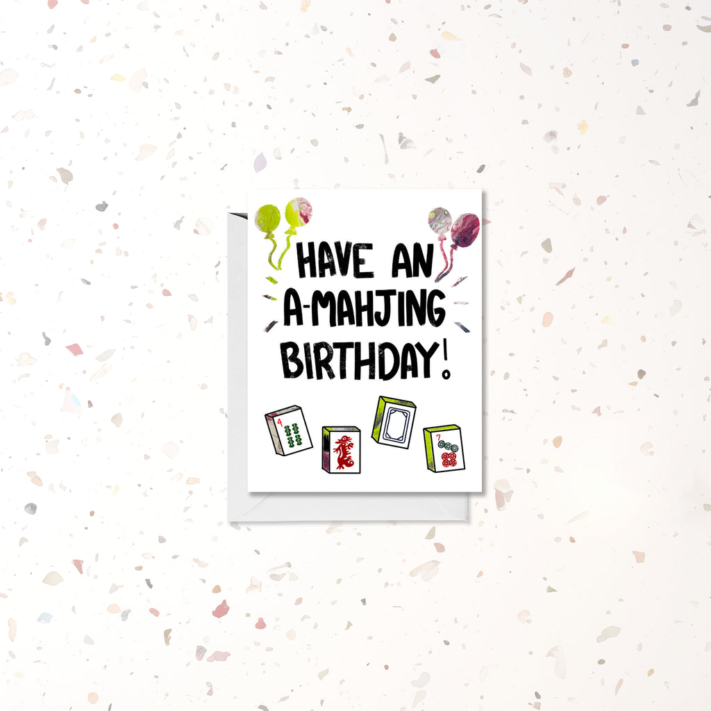 Mahjong Birthday Card