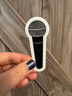 Hand Drawn Wireless Microphone Vinyl Sticker