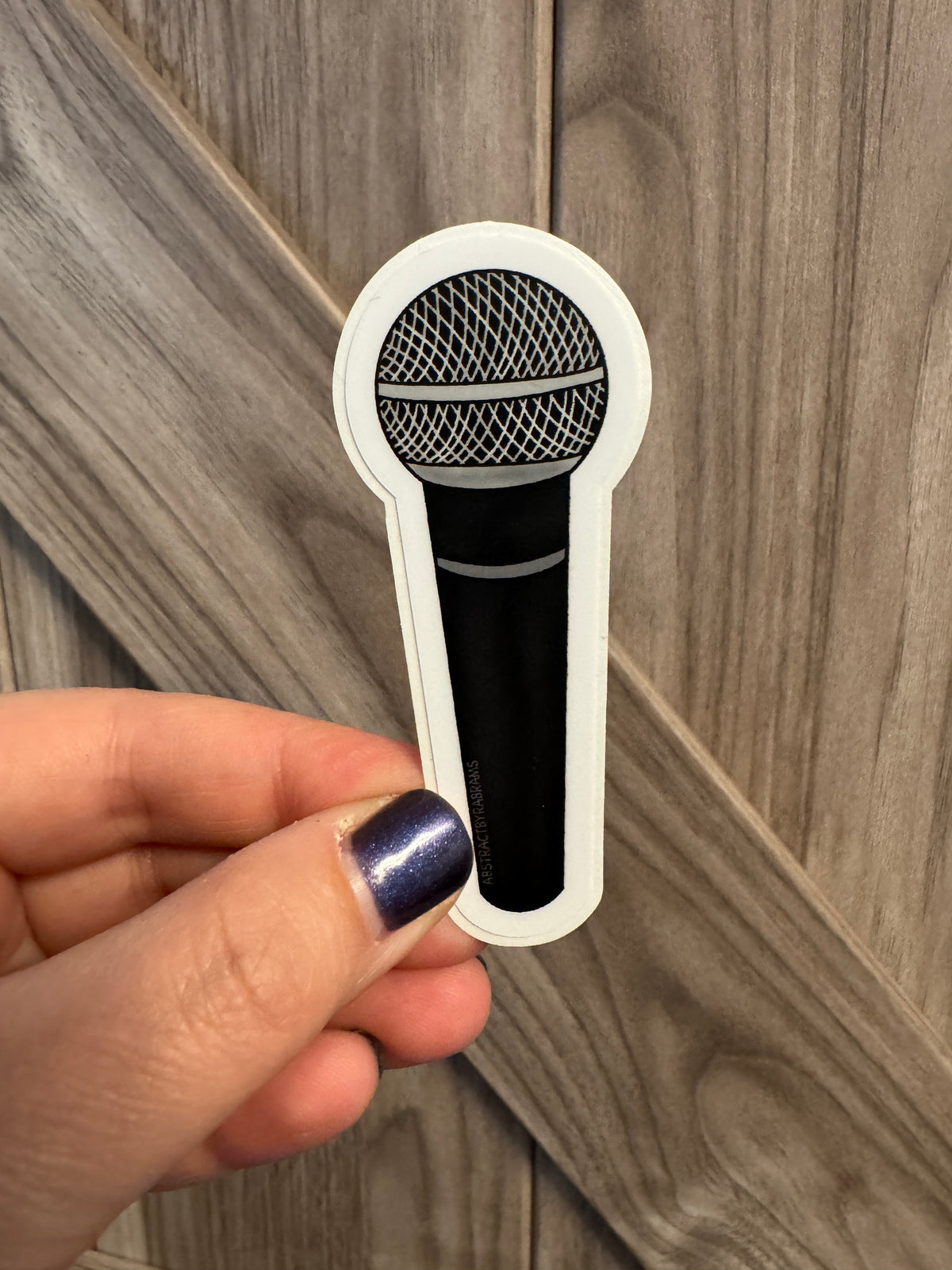 Hand Drawn Wireless Microphone Vinyl Sticker