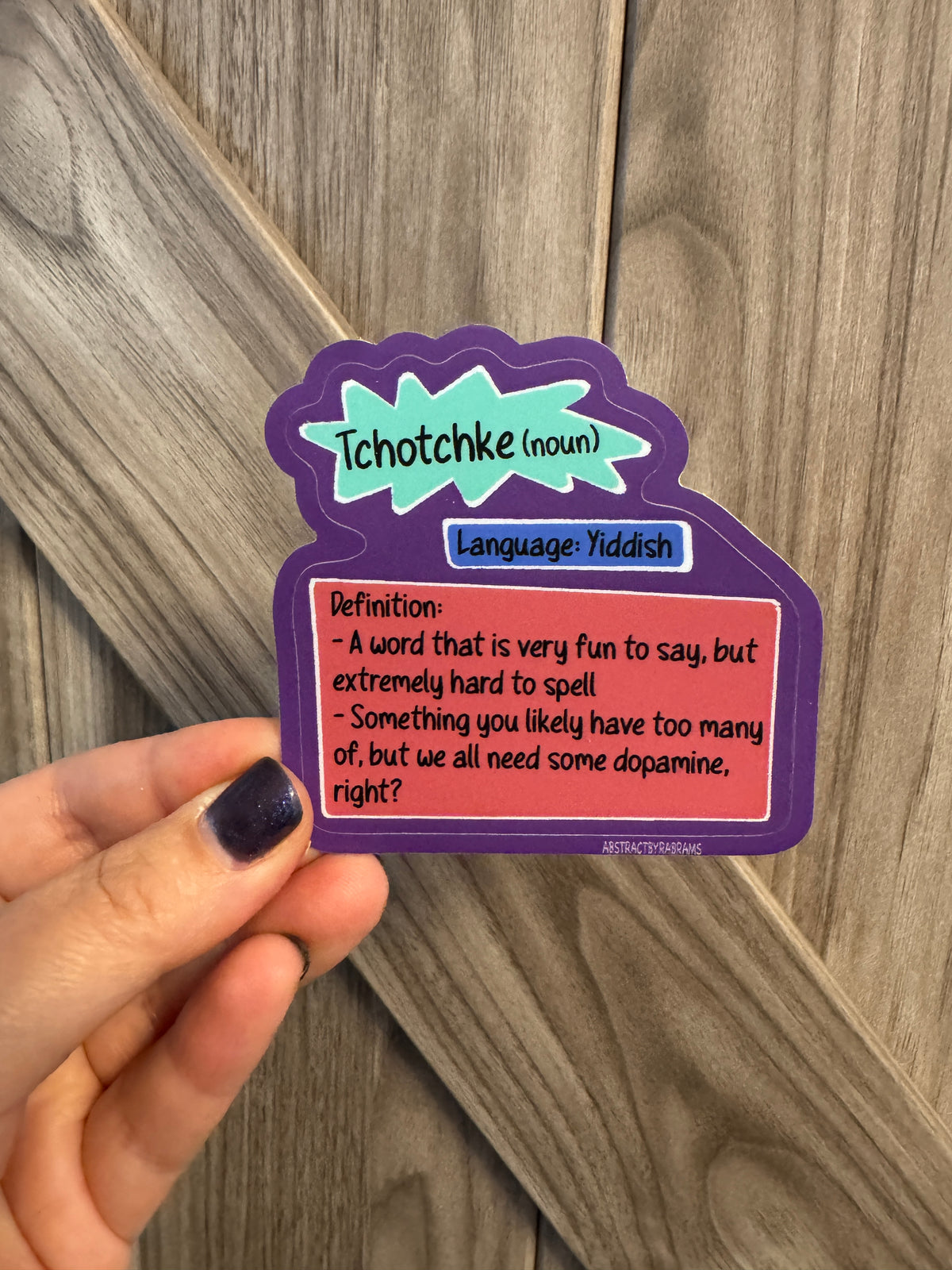 Silly Tchotchke Definition Vinyl Sticker