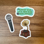 Hand Drawn Gramophone Vinyl Sticker