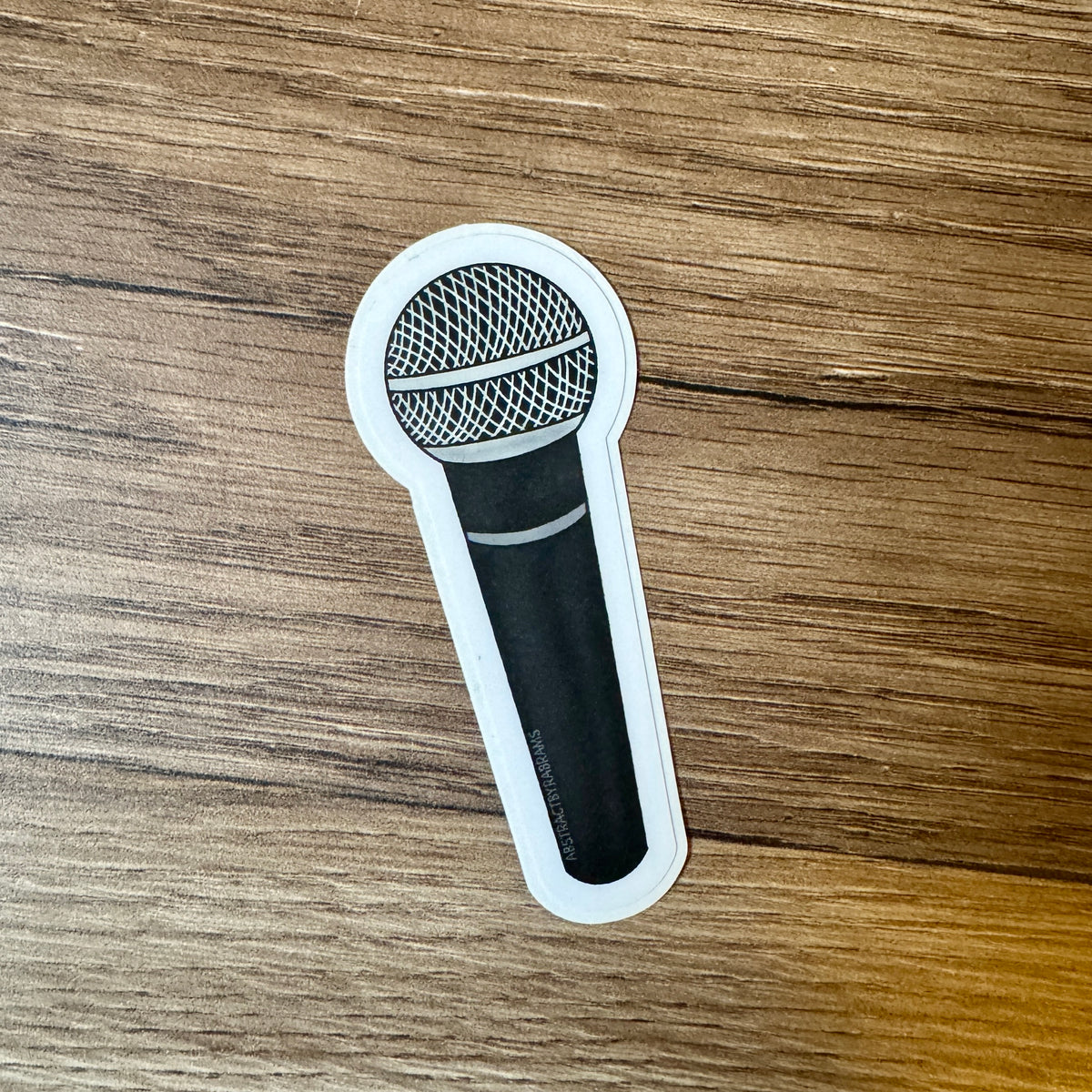 Hand Drawn Wireless Microphone Vinyl Sticker