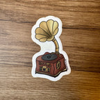 Hand Drawn Gramophone Vinyl Sticker