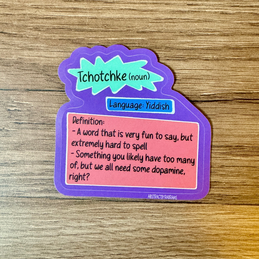 Silly Tchotchke Definition Vinyl Sticker