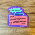 Silly Tchotchke Definition Vinyl Sticker