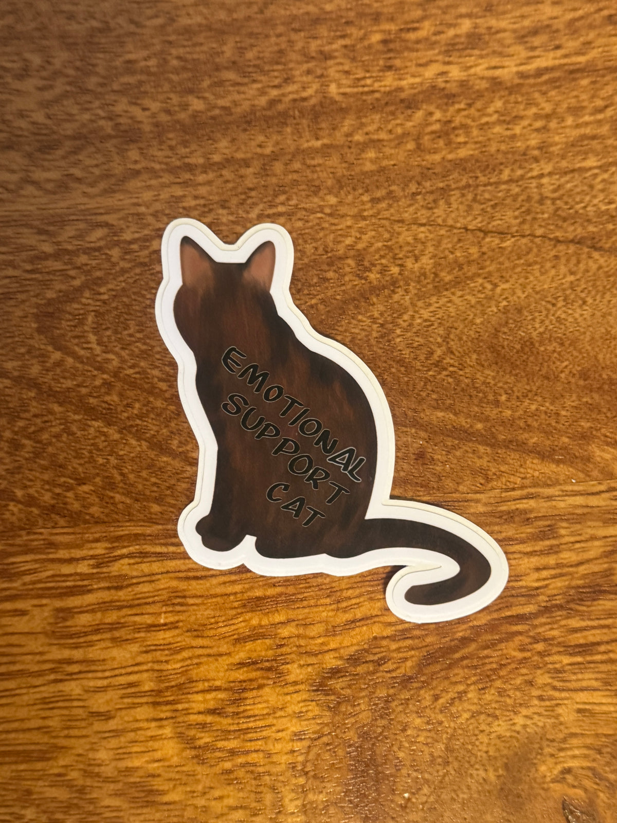 Emotional Support Cat - Brown - ~2.89" × 3"