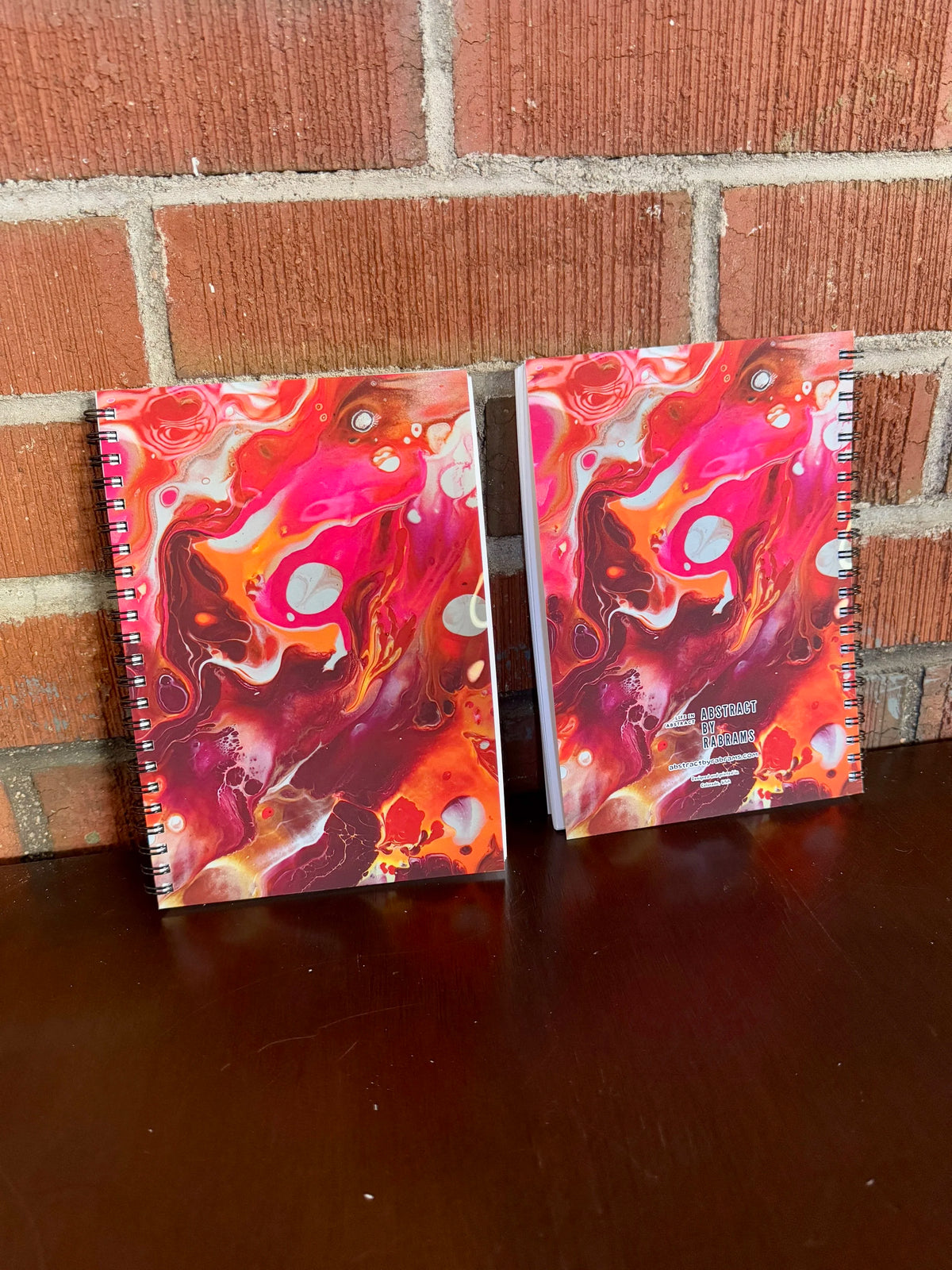 Orange and Pink Soft Touch Cover Spiral Journal -  5.5"x8"