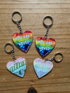 You Are Loved Rainbow Keychain – Acrylic Pride Keychain, 2.5"