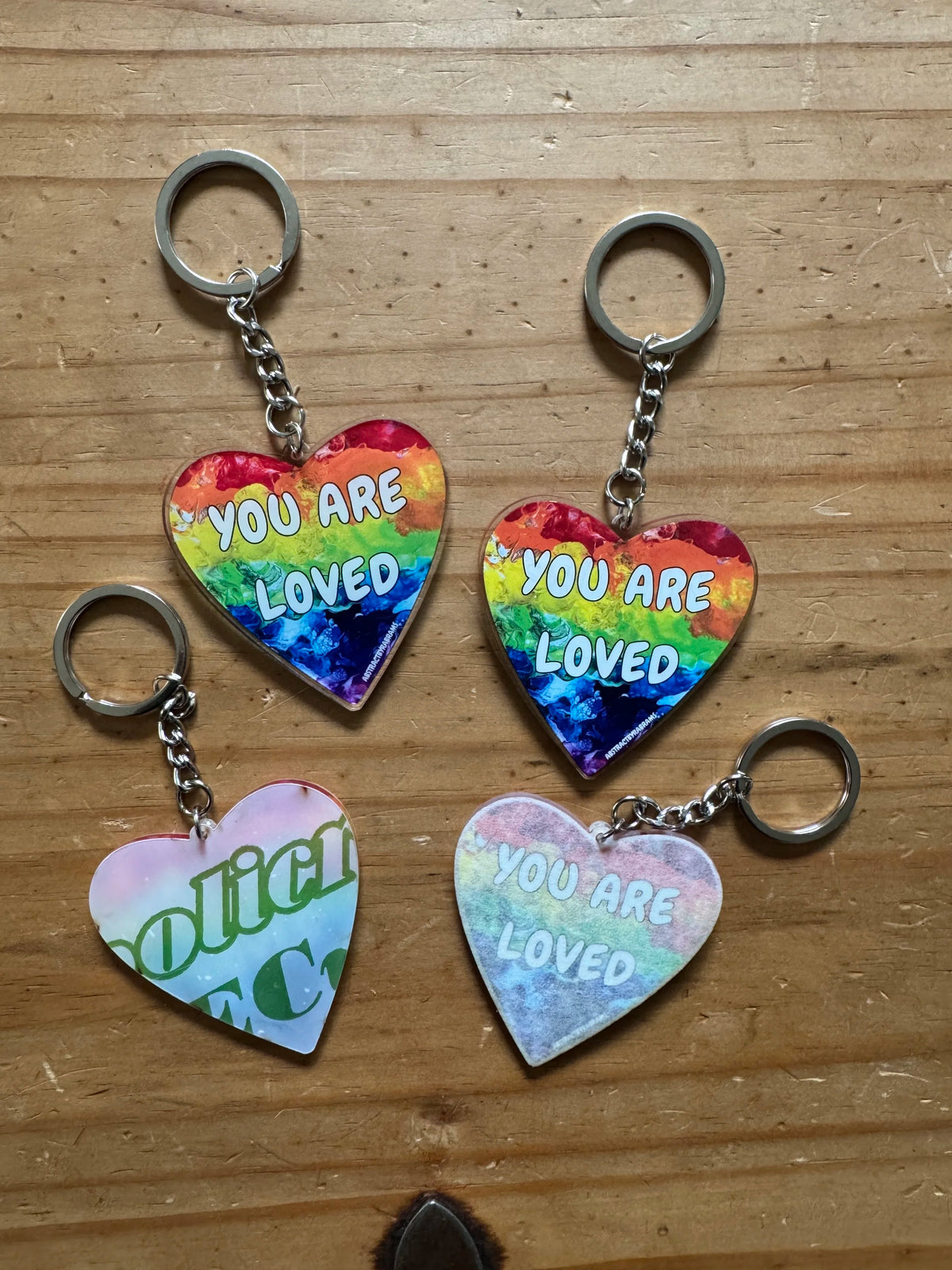 You Are Loved Rainbow Keychain – Acrylic Pride Keychain, 2.5"