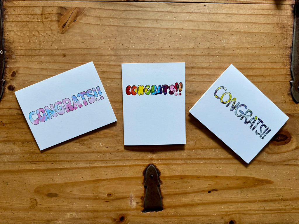 Purple and Yellow Congrats Card - Nonbinary Pride