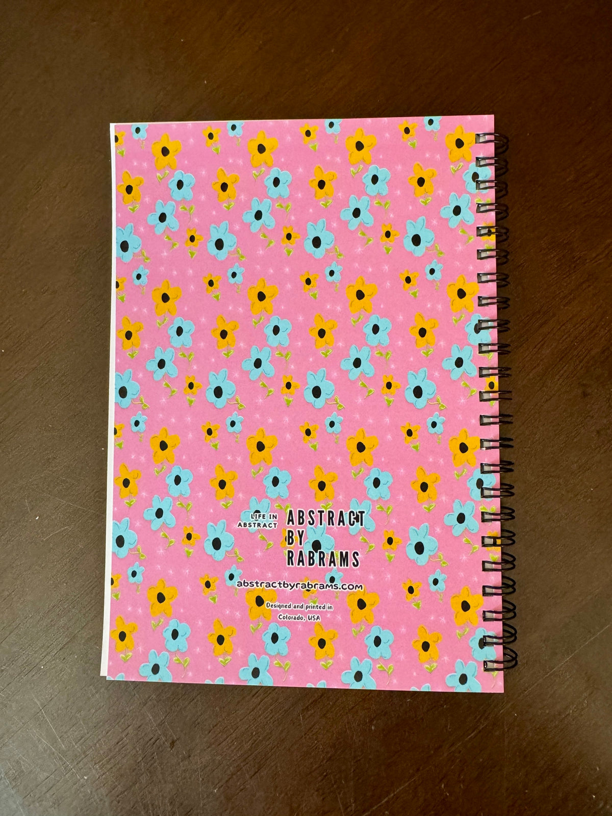 Pink, Yellow, Blue Floral Soft Touch Cover Spiral Journal -  5.5"x8"