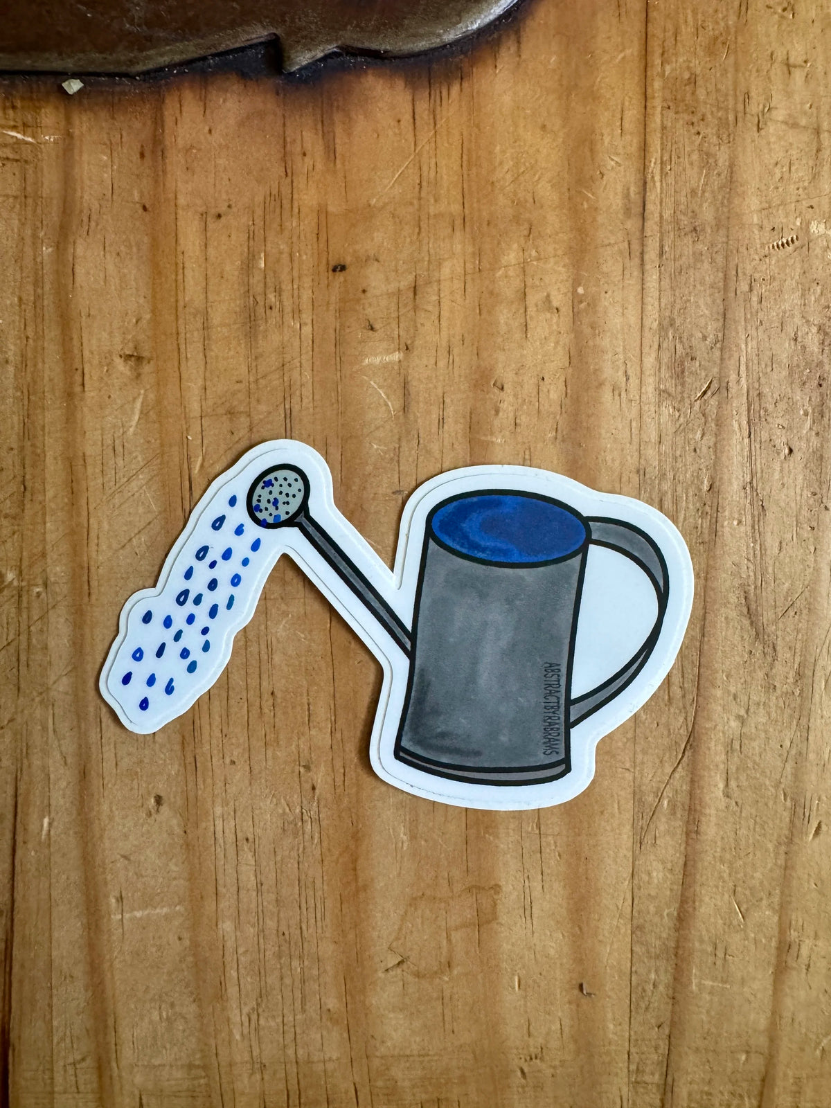 Hand Drawn Watering Can Sticker - 3"