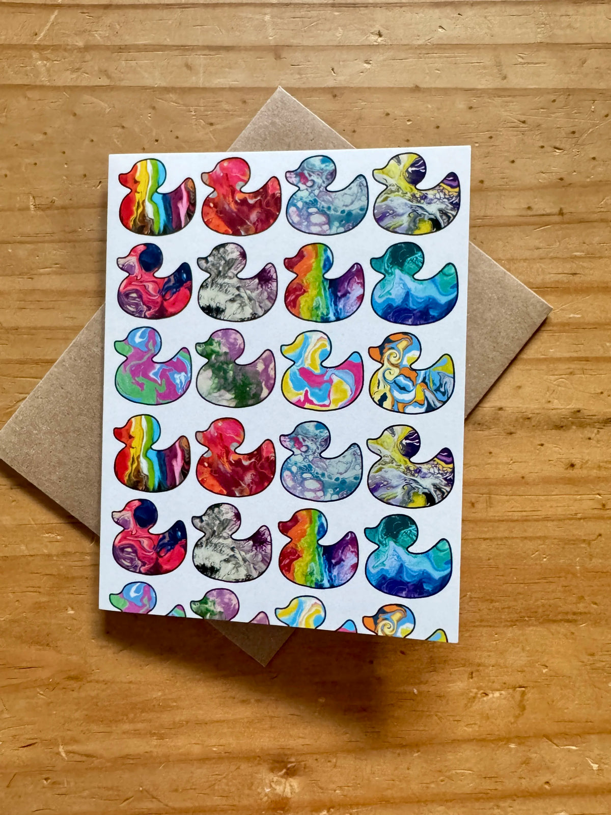 Rainbow Ducks Greeting Card - LGBTQ