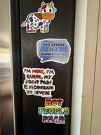 Rainbow Cow Fridge Magnet