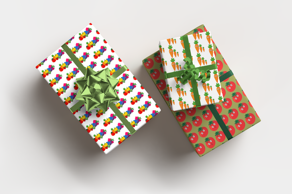 Expressive Carrots Wrapping Paper, Gift Wrap Sheets