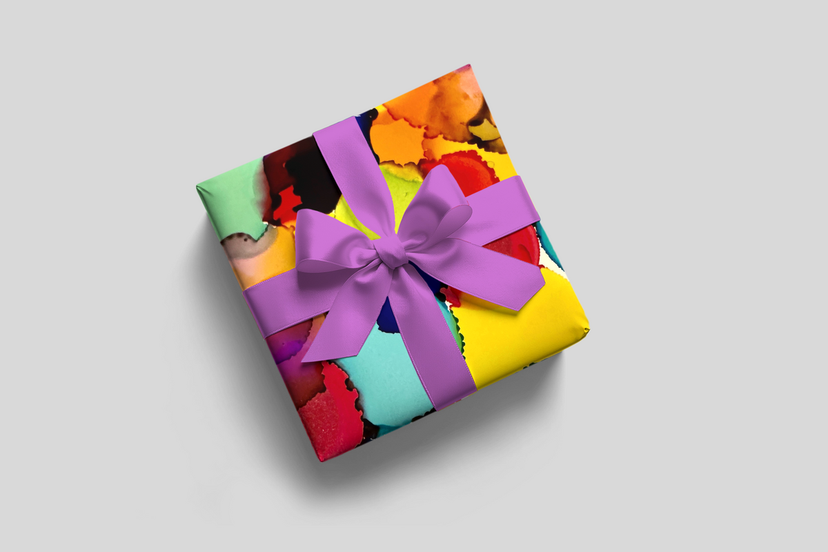 Rainbow Dots Wrapping Paper, Gift Wrap Sheets