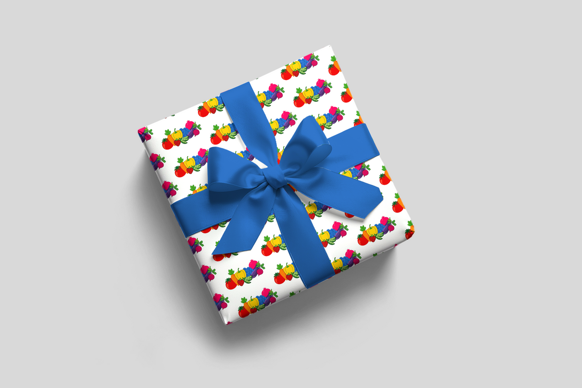 Rainbow Produce Wrapping Paper, Gift Wrap Sheets