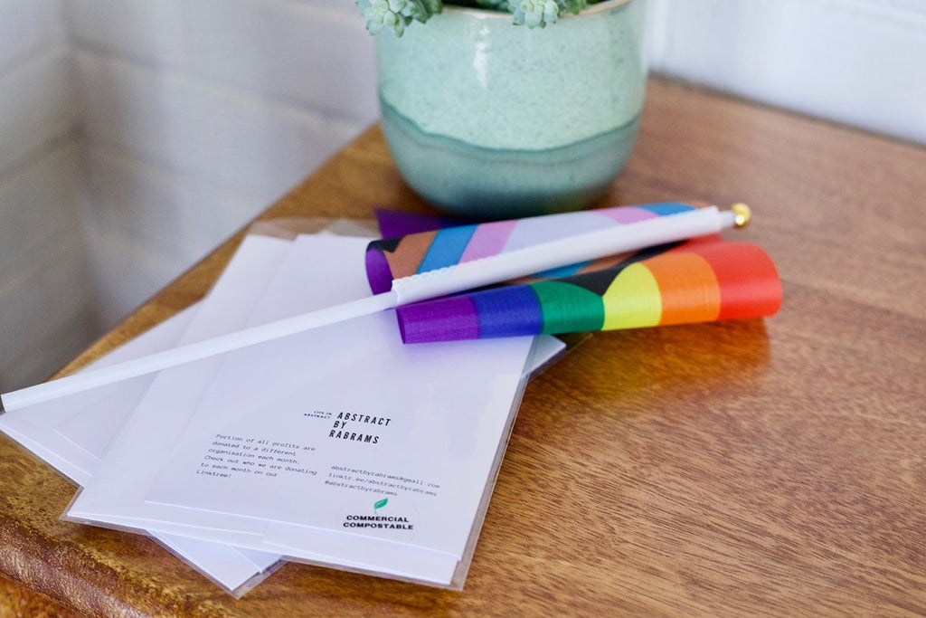 Subtle Asexual Pride Abstract Greeting Card - 4"x6"