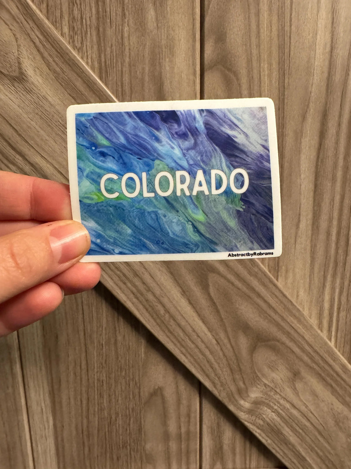 Colorado Stickers - 3"x2.3" - Vinyl - State Shape - Blue and Green