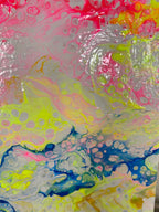 Pansexual Pride Pour Painting - Subtle Pride Art - Pan Pride - "You are Loved #8" 8"x10" Fluid Art Painting