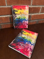 Fiery Rainbow Soft Touch Cover Spiral Journal -  5.5"x8"