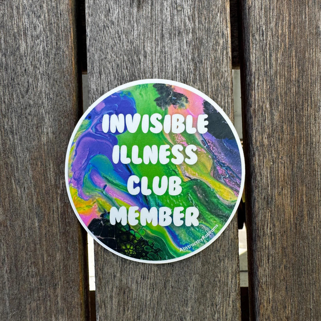 Invisible Illness Club Member - 3" - Rainbow - Polypropylene - Weatherproof