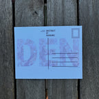 Denver Abbreviation Postcard - DEN -  4.25"x5.5" - Rainbow