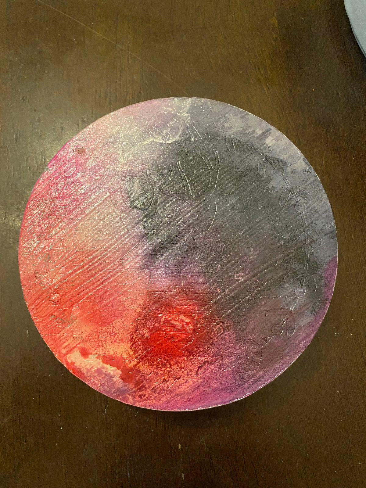 Upcycled Alcohol Ink Trivets - 4 1/4" - Abstract Kitchen - Cork Backing - Suitable for Hot and Cold items