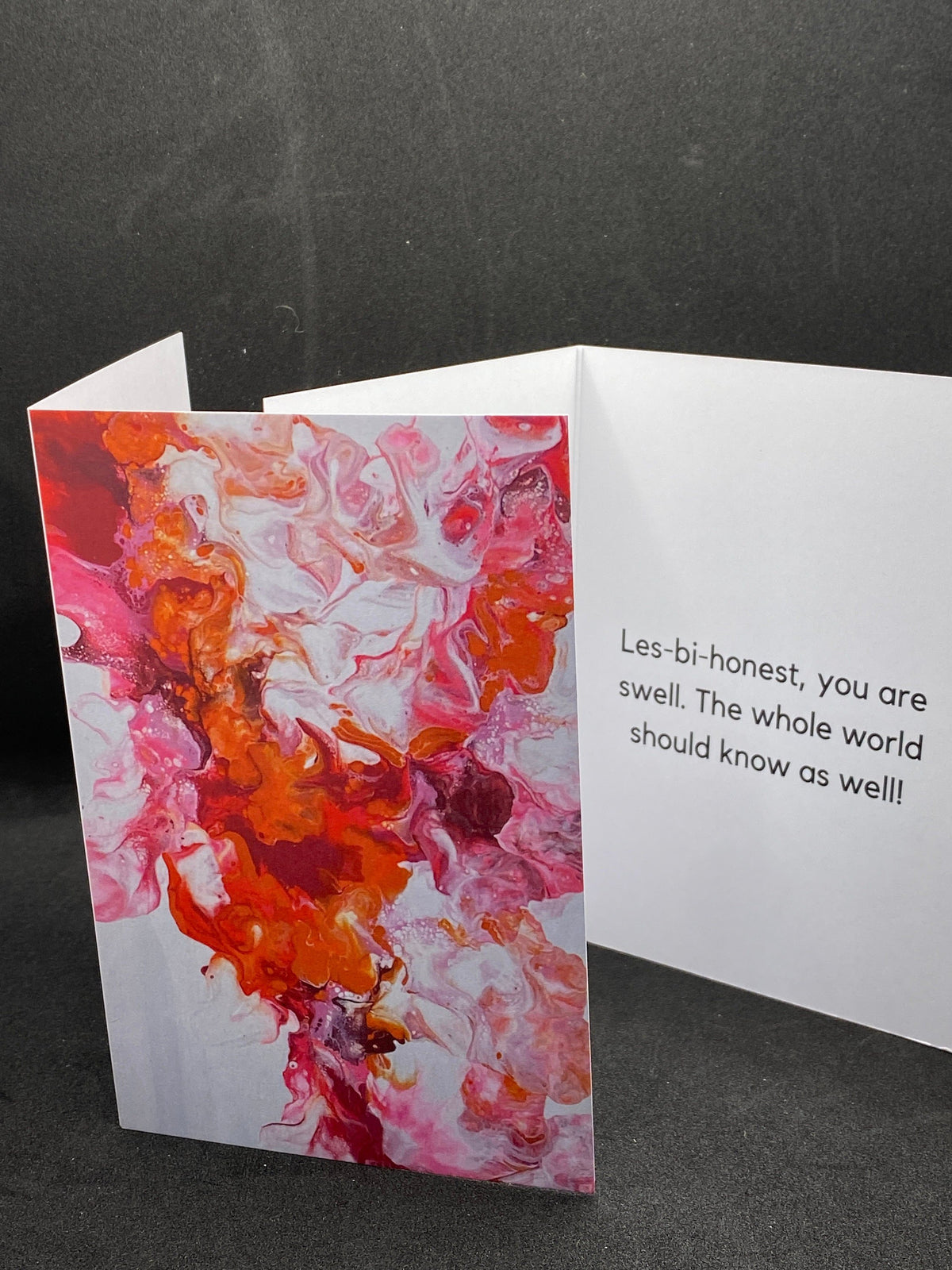 Clearance: Subtle Lesbian Pride Abstract Greeting Card - 4"x6"