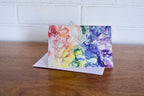 Whimsy Rainbow Pour Painting Greeting Card - A2