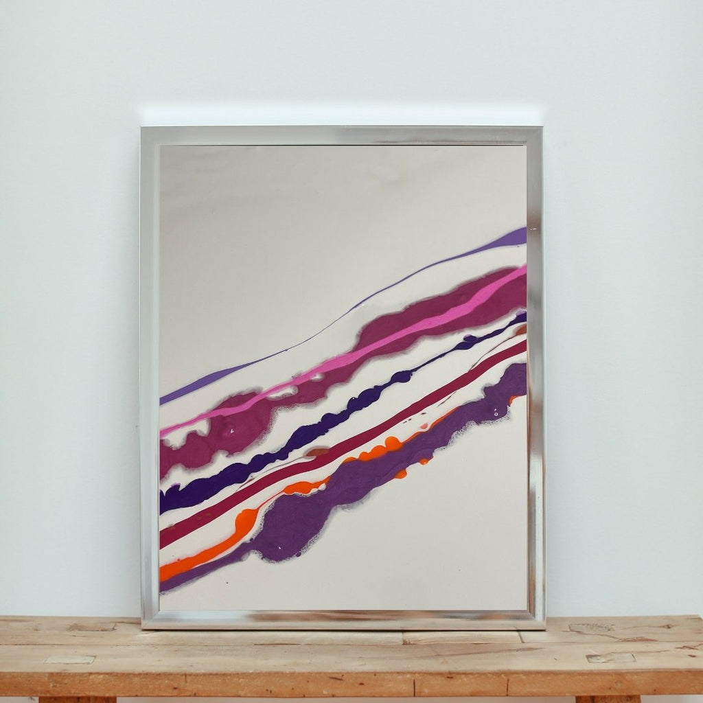 Minimalist Art Print - White, Pink, Orange, Purple