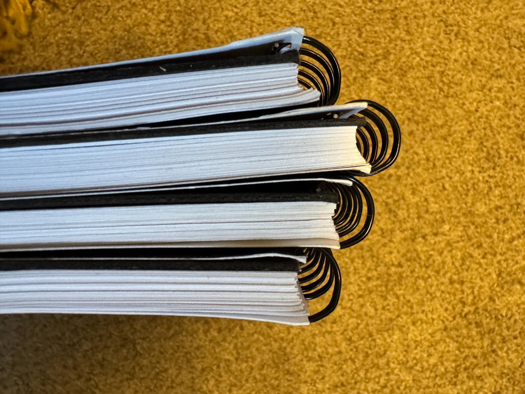 Mystery  Softcover Spiral Blank Notebooks - 7 inch x 9 inch