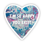 I'm So Happy You Exist - 3" - Trans Pride - Vinyl - LGBTQ+ - Ally - Blue and Pink