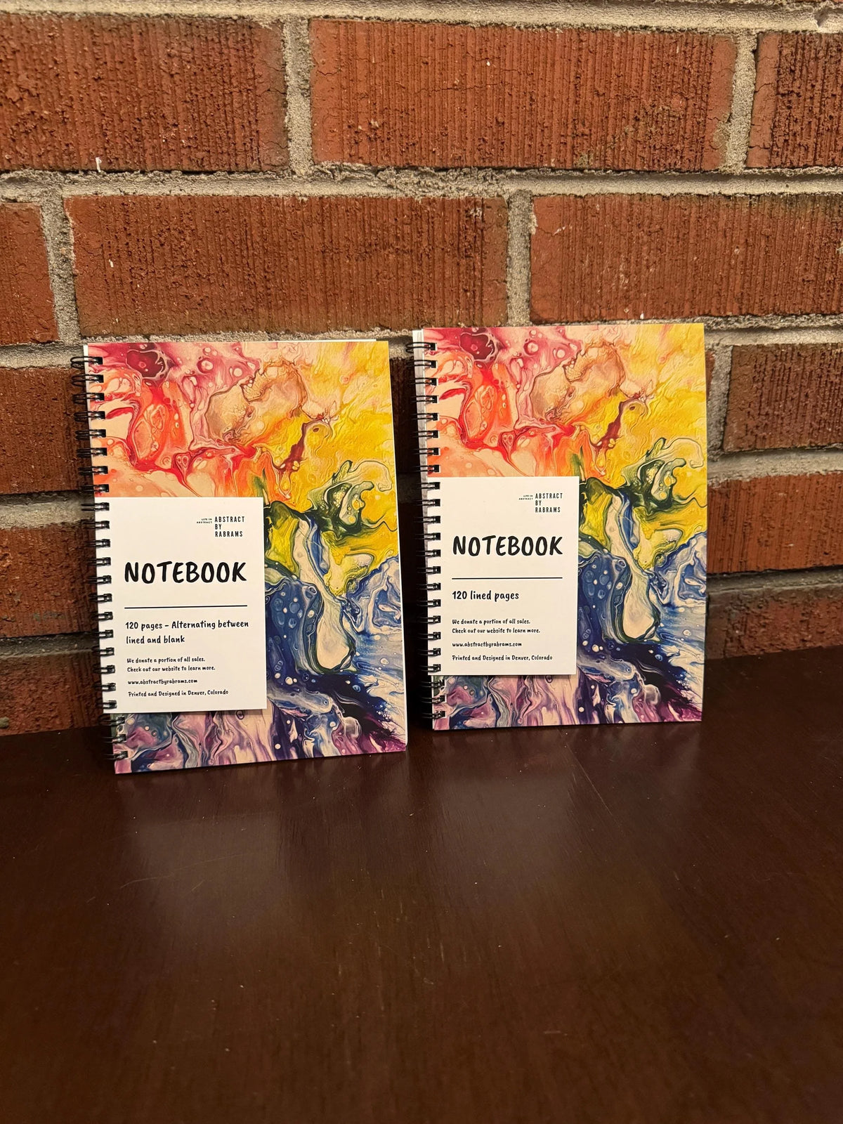 Rainbow Soft Touch Cover Spiral Journal -  5.5"x8" - 120 Pages