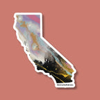 California State Sticker - 3” x 2.5" - Polypropylene - Rainbow - Sunset - Trans - LGBTQ+