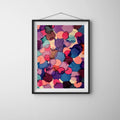 Pink, Purple and Blue Dots Art Print