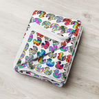 Abstract Rainbow Ducks Throw Blanket