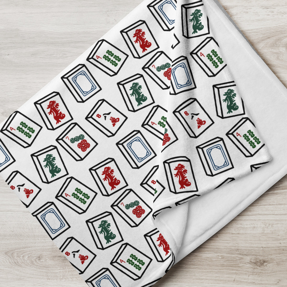 Mahjong Tiles Throw Blanket