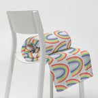 Fiber Art Rainbow Throw Blanket
