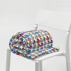 Abstract Rainbow Ducks Throw Blanket