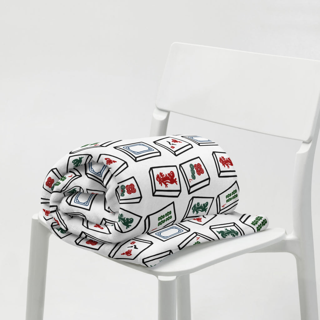 Mahjong Tiles Throw Blanket