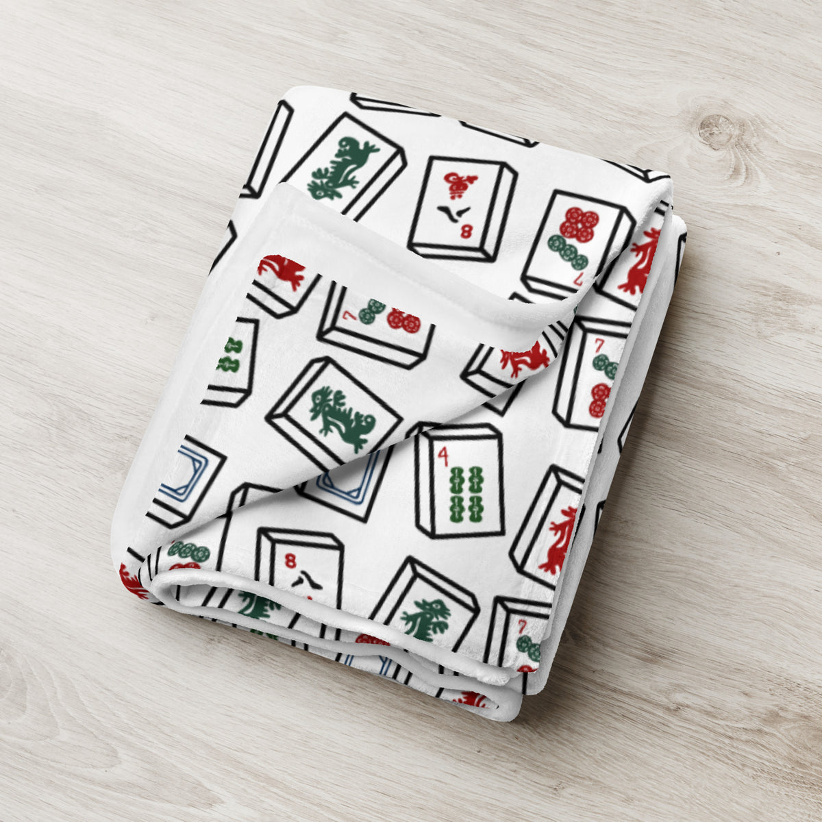 Mahjong Tiles Throw Blanket