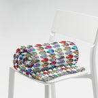 Abstract Rainbow Ducks Throw Blanket