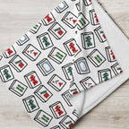 Mahjong Tiles Throw Blanket