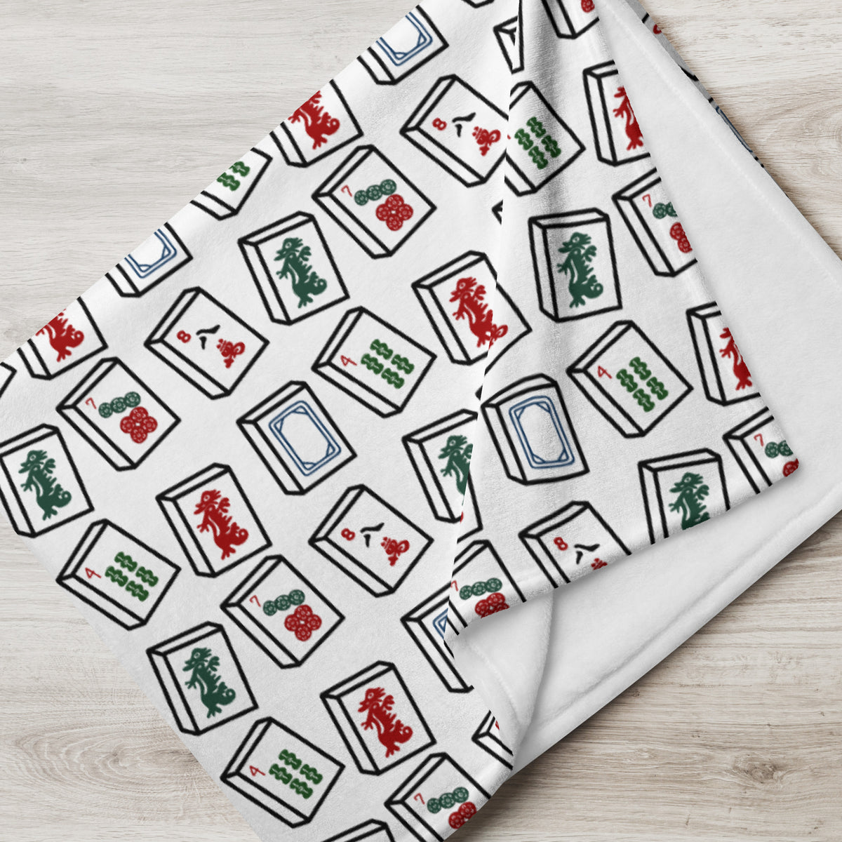 Mahjong Tiles Throw Blanket