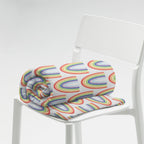 Fiber Art Rainbow Throw Blanket